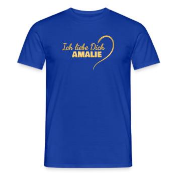 Herz Amalie - Männer T-Shirt - Dunkelblau - Vorne - AI Model Male 178 light (178cm)