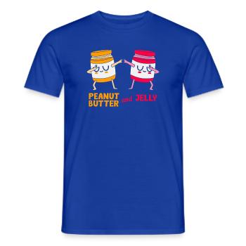 Pâte d’arachide - T-shirt homme - bleu foncé - Devant - AI Model Male 178 light (178cm)