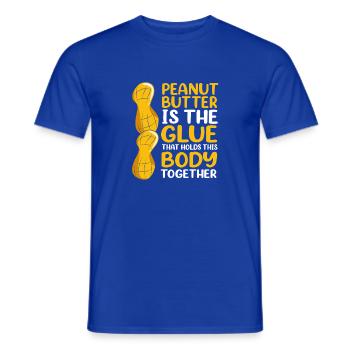 Pâte d’arachide - T-shirt homme - bleu foncé - Devant - AI Model Male 178 light (178cm)