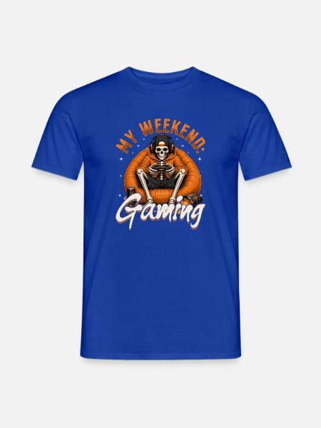 Skeleton Gamer Gaming Halloween - Männer T-Shirt - Dunkelblau