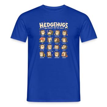 Hedgehugs Cute Hedgehog Mood Table Like - Men's T-Shirt - majorelle blue - Front - AI Model Male 178 light (178cm)