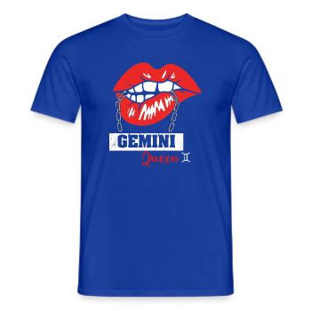 Signe du zodiaque Gémeaux - T-shirt homme - bleu foncé - Devant - AI Model Male 178 light (178cm)