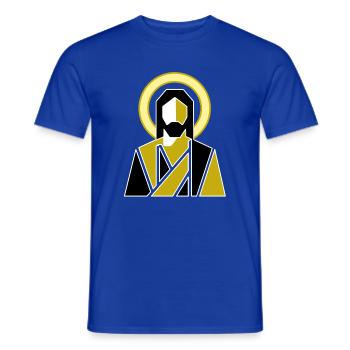 Modern Jesus - Men's T-Shirt - majorelle blue - Front - AI Model Male 178 light (178cm)