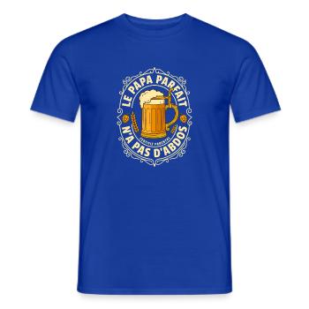 Le Papa Parfait N'a Pas D'abdos Humour - T-shirt homme - bleu foncé - Devant - AI Model Male 178 light (178cm)