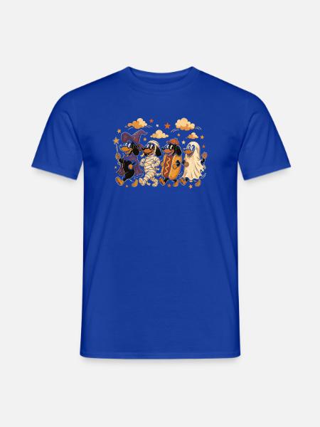 Halloween Hundekostüm Parade - Männer T-Shirt - Dunkelblau