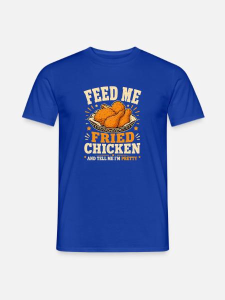 Fried Chicken Knusperhähnchen Geschenke - Männer T-Shirt - Dunkelblau