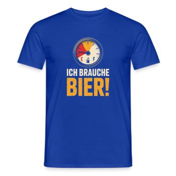 Bier Ich Brauche Bier Mallorca Party Saufen Malle - Männer T-Shirt - Dunkelblau - Vorne - AI Model Male 178 light (178cm)