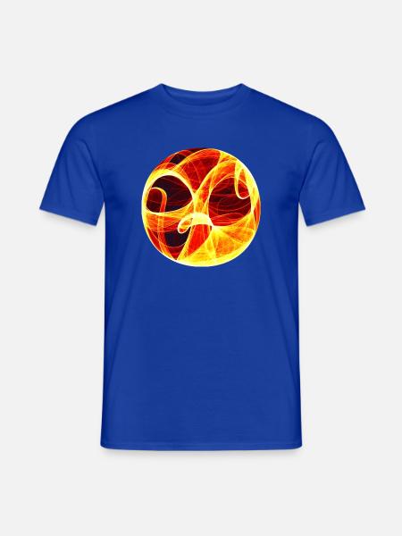 Lebensbaum in Flammen - Männer T-Shirt - Dunkelblau