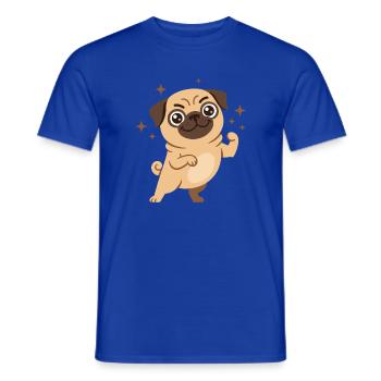 Mops Sternenzauber - Männer T-Shirt - Dunkelblau - Vorne - AI Model Male 178 light (178cm)