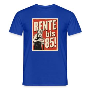 Rente bis 85 Retro-Poster Politik - Männer T-Shirt - Dunkelblau - Vorne - AI Model Male 178 light (178cm)
