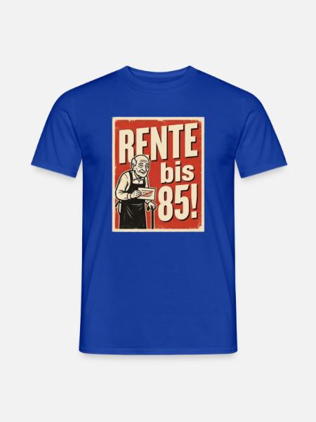 Rente bis 85 Retro-Poster Politik - Männer T-Shirt - Dunkelblau