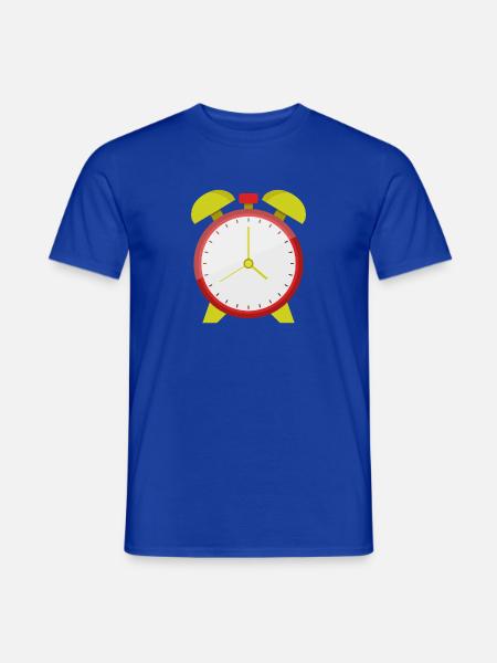 Wecker - Männer T-Shirt - Dunkelblau