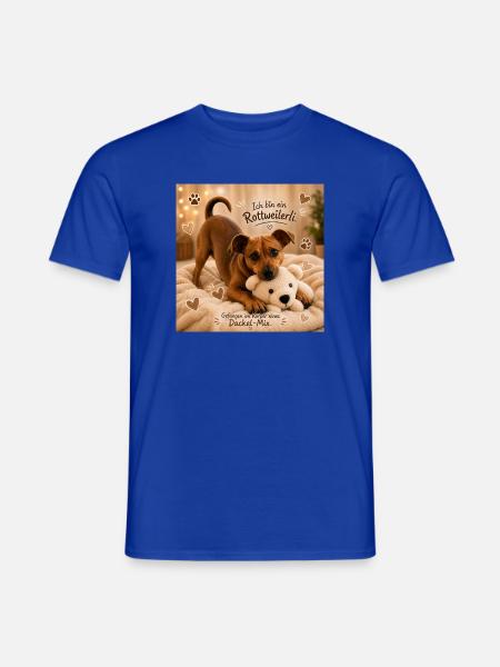 Rottweilerli Dackel-Mix Charm - Männer T-Shirt - Dunkelblau