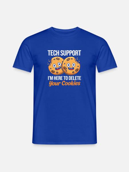 Tech Support Cookies - Männer T-Shirt - Dunkelblau