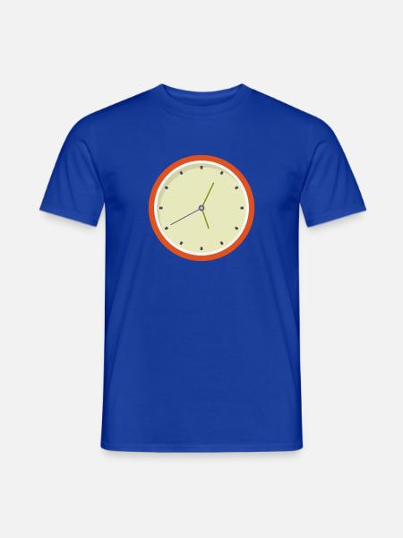 Uhr - Männer T-Shirt - Dunkelblau