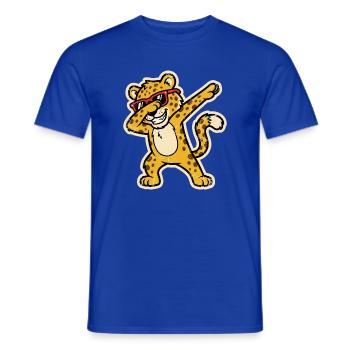 Gepard Leopard Sonnenbrille Kinder T-Shirt abpuppen - Männer T-Shirt - Dunkelblau - Vorne - AI Model Male 178 light (178cm)