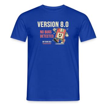 80th Birthday Programmierer Version 8.0 - Männer T-Shirt - Dunkelblau - Vorne - AI Model Male 178 light (178cm)