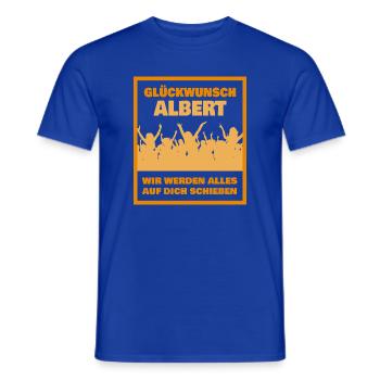 Kollege Albert - Männer T-Shirt - Dunkelblau - Vorne - AI Model Male 178 light (178cm)