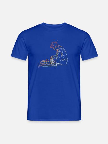 90er Schachspieler - Männer T-Shirt - Dunkelblau