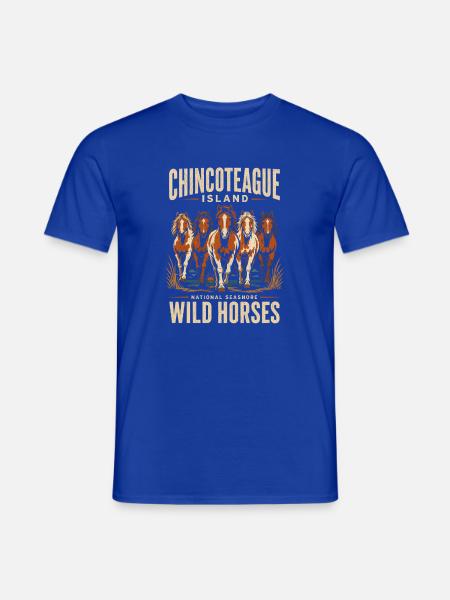 Chincoteague Wildpferde Insel - Männer T-Shirt - Dunkelblau