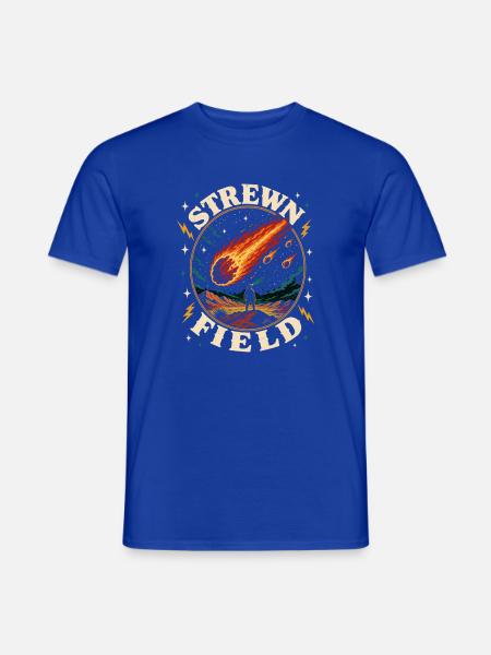  Gestreutes Feld Meteoritfall Feuerball - Männer T-Shirt - Dunkelblau