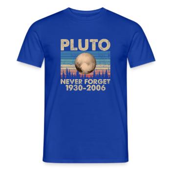 Pluto Zwergplanet Astronomie Weltraum Never Forget - Männer T-Shirt - Dunkelblau - Vorne - AI Model Male 178 light (178cm)