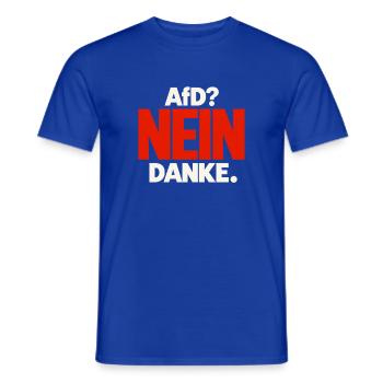 AfD? Nein danke – Statement in Rot und Weiß - Männer T-Shirt - Dunkelblau - Vorne - AI Model Male 178 light (178cm)