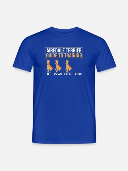 Airedale Terrier - Männer T-Shirt - Dunkelblau