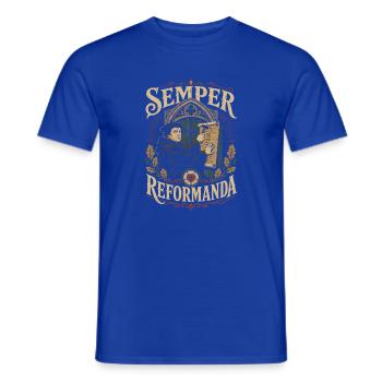 Semper Reformanda - Männer T-Shirt - Dunkelblau - Vorne - AI Model Male 178 light (178cm)