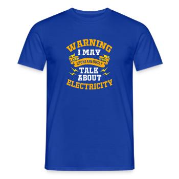 Elektroingenieur Elektriker Elektrotechnik - Männer T-Shirt - Dunkelblau - Vorne - AI Model Male 178 light (178cm)