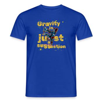 Dancer Breakdance – Gravity ist nur ein Vorschlag. - Männer T-Shirt - Dunkelblau - Vorne - AI Model Male 178 light (178cm)