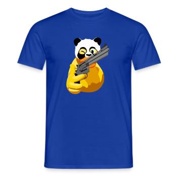 Panda Revolver Streetstyle - Männer T-Shirt - Dunkelblau - Vorne - AI Model Male 178 light (178cm)