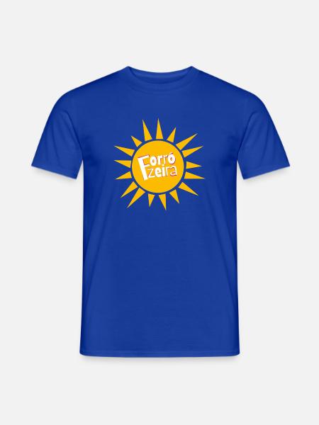 Forrozeira – Sonne & Forro Statement - Männer T-Shirt - Dunkelblau