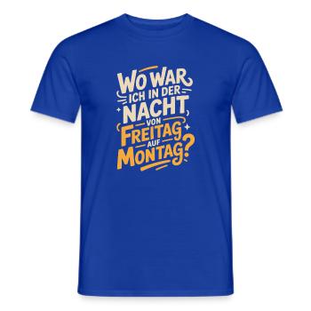 Nacht von Freitag auf Montag Filmriss Party JGA - Männer T-Shirt - Dunkelblau - Vorne - AI Model Male 178 light (178cm)
