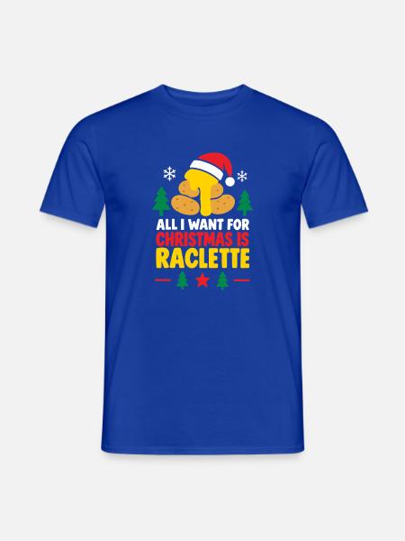 Raclette-Weihnachtsstimmung - Männer T-Shirt - Dunkelblau