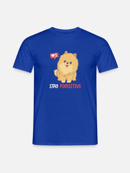 Zwergspitz Pomeranian - Männer T-Shirt - Dunkelblau
