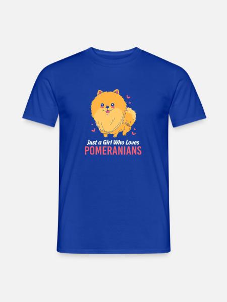 Pomeranian Zwergspitz Hund - Männer T-Shirt - Dunkelblau