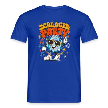 Retro 70s Schlager Party Disco Kugel  - Männer T-Shirt - Dunkelblau - Vorne - AI Model Male 178 light (178cm)
