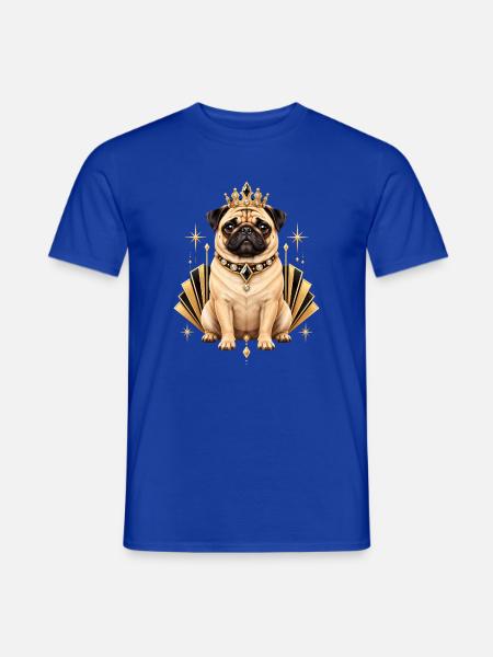 Mops Hund süßer Mops niedlicher Mops - Männer T-Shirt - Dunkelblau