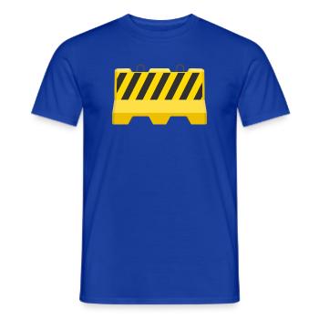 Warn-Straßenbarriere-Symbol - Männer T-Shirt - Dunkelblau - Vorne - AI Model Male 178 light (178cm)