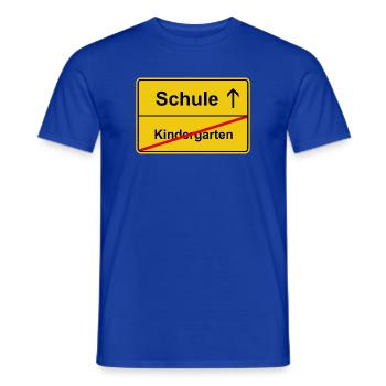 Schule Kindergarten Einschulung Lustiges Motiv - Männer T-Shirt - Dunkelblau - Vorne - AI Model Male 178 light (178cm)