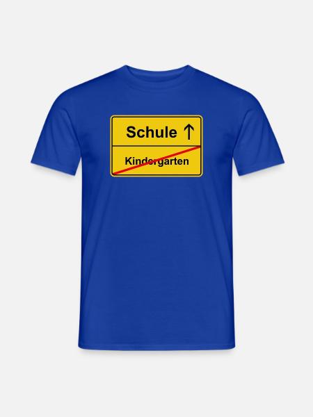 Schule Kindergarten Einschulung Lustiges Motiv - Männer T-Shirt - Dunkelblau
