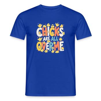 Küken-Allover-Print - Männer T-Shirt - Dunkelblau - Vorne - AI Model Male 178 light (178cm)