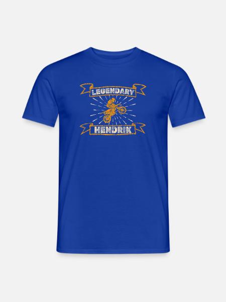 Biker Hendrik - Männer T-Shirt - Dunkelblau