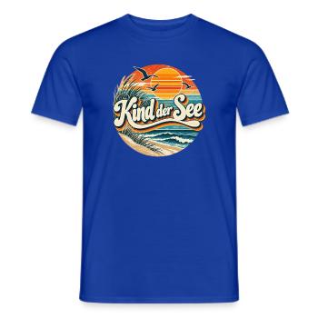 Kind der See Strand Retro - Männer T-Shirt - Dunkelblau - Vorne - AI Model Male 178 light (178cm)