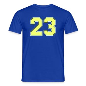 Neon 23 Retro Bold - Männer T-Shirt - Dunkelblau - Vorne - AI Model Male 178 light (178cm)