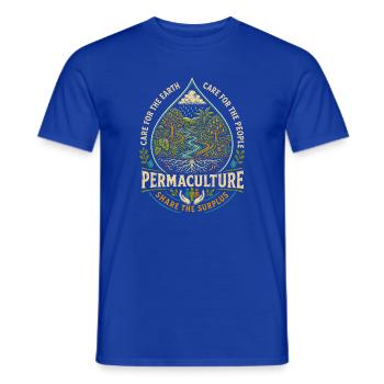 Permakultur-Wasserkreislauf - Männer T-Shirt - Dunkelblau - Vorne - AI Model Male 178 light (178cm)