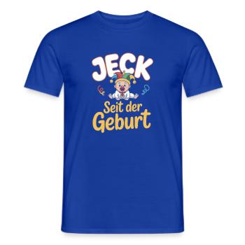Jeck seit der Geburt Kölner Karneval Rosenmontag - Männer T-Shirt - Dunkelblau - Vorne - AI Model Male 178 light (178cm)