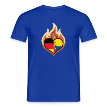 Flammenherz Deutschland Ecuador - Männer T-Shirt - Dunkelblau - Vorne - AI Model Male 178 light (178cm)