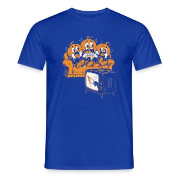 Kürbisse schauen einen Horrorfilm - Männer T-Shirt - Dunkelblau - Vorne - AI Model Male 178 light (178cm)